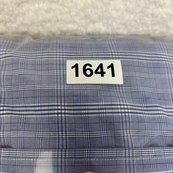 Brooks Brothers Shirt Mens 16-34 Blue Glen Plaid Classic Non-Iron Supima Cotton - Picture 10 of 10